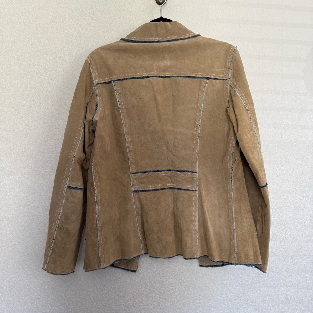 Wilson’s Leather Maxima Suede Leather Denim Lining Jacket Medium - Picture 6 of 6
